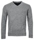 Baileys Lambswool V-Neck Single Knit Trui Midden Grijs