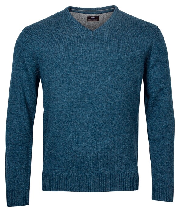 Baileys Lambswool V-Neck Single Knit Trui Raf Blue
