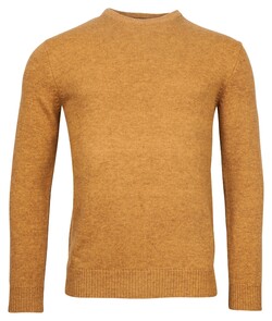 Baileys Lamswol Ronde Hals Single Knit Trui Goudgeel