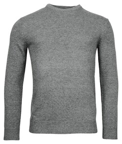 Baileys Lamswol Ronde Hals Single Knit Trui Midden Grijs