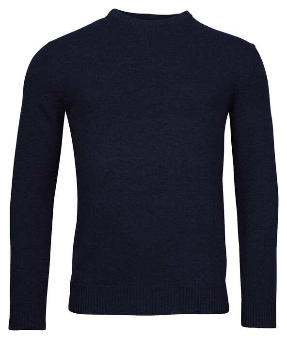 Baileys Lamswol Ronde Hals Single Knit Trui Navy