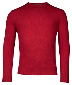 Baileys Lamswol Ronde Hals Single Knit Trui Rood