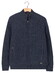 Baileys Lined Cable Pattern Full Zip Wool Blend Vest Dark Blue