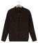 Baileys Lined Cable Pattern Full Zip Wool Blend Vest Dark Brown