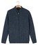 Baileys Lined Cable Pattern Full Zip Wool Blend Vest Dark Denim Blue