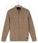 Baileys Lined Cable Pattern Full Zip Wool Blend Vest Taupe