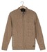 Baileys Lined Cable Pattern Full Zip Wool Blend Vest Taupe