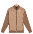 Baileys Lined Cardigan Zip Fine Texture Pattern Cotton Cashmere Vest Donker Taupe