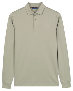 Baileys Long Sleeve Jersey Cotton Blend Polo Misty Green