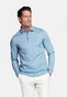 Baileys Long Sleeve Jersey Cotton Blend Polo Ocean Blue
