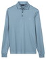 Baileys Long Sleeve Jersey Cotton Blend Polo Ocean Blue