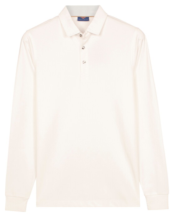 Baileys Long Sleeve Jersey Cotton Blend Polo Wit