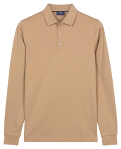 Baileys Long Sleeve Jersey Cotton Blend Polo Zand