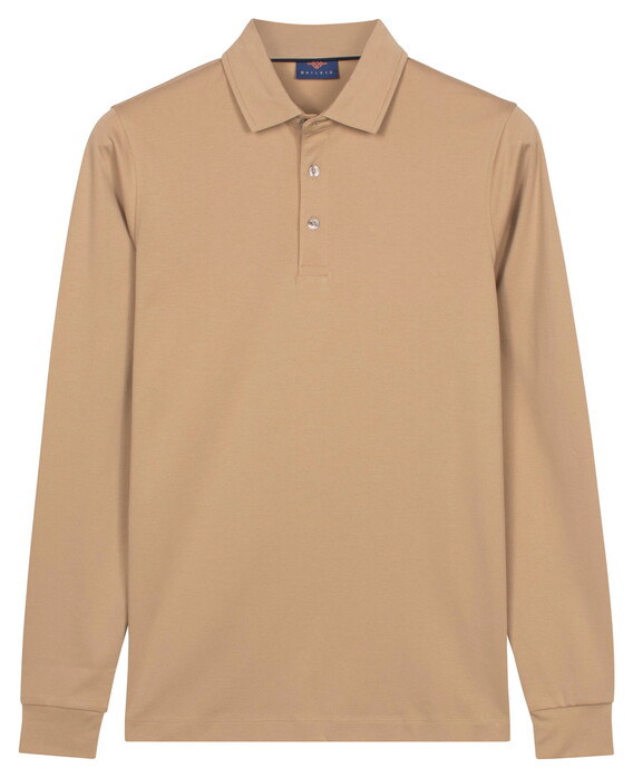 Baileys Long Sleeve Jersey Cotton Blend Polo Zand