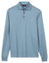 Baileys Long Sleeve Jersey Cotton Blend Poloshirt Ocean Blue