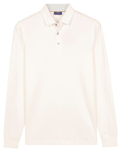 Baileys Long Sleeve Jersey Cotton Blend Poloshirt White