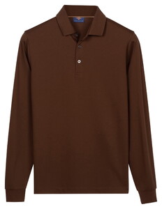 Baileys Long Sleeve Placket Buttons Polo Bruin