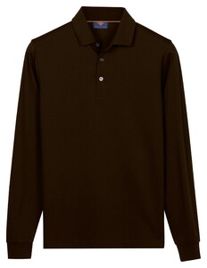 Baileys Long Sleeve Placket Buttons Polo Dark Cassis