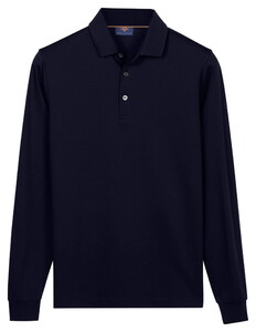 Baileys Long Sleeve Placket Buttons Polo Navy