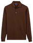 Baileys Long Sleeve Placket Buttons Poloshirt Brown