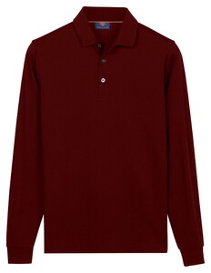 Baileys Long Sleeve Placket Buttons Poloshirt Port Red