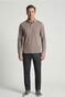 Baileys Long Sleeve Subtle Two-Tone Polo Bruin