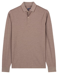Baileys Long Sleeve Subtle Two-Tone Polo Bruin