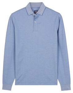 Baileys Long Sleeve Subtle Two-Tone Polo Cloud Blue