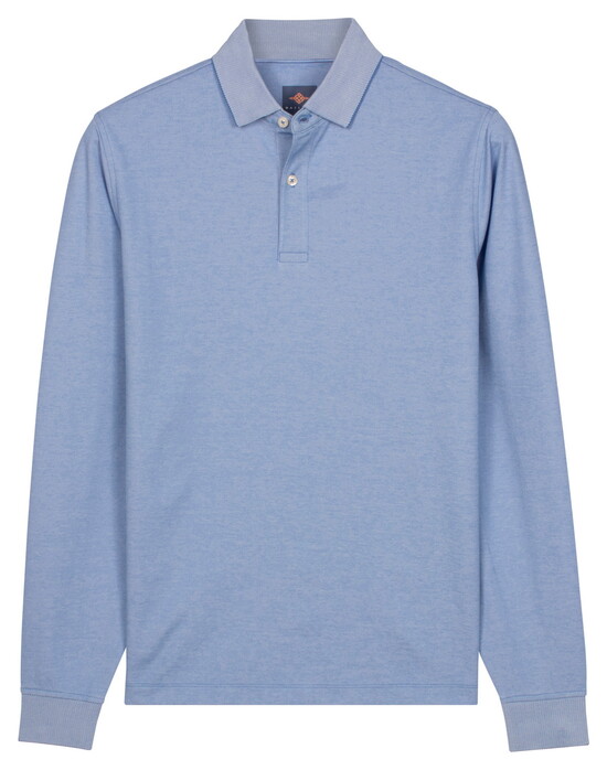 Baileys Long Sleeve Subtle Two-Tone Polo Cloud Blue