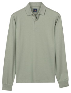 Baileys Long Sleeve Subtle Two-Tone Polo Misty Green