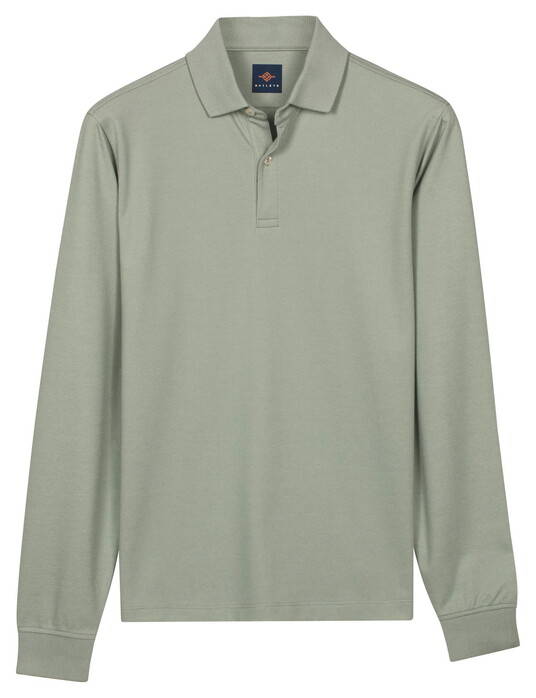 Baileys Long Sleeve Subtle Two-Tone Polo Misty Green