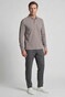 Baileys Long Sleeve Subtle Two-Tone Polo Stone Grey