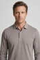Baileys Long Sleeve Subtle Two-Tone Polo Stone Grey