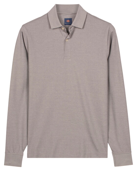 Baileys Long Sleeve Subtle Two-Tone Polo Stone Grey