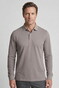 Baileys Long Sleeve Subtle Two-Tone Polo Stone Grey