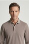 Baileys Long Sleeve Subtle Two-Tone Poloshirt Brown