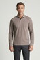 Baileys Long Sleeve Subtle Two-Tone Poloshirt Brown
