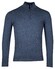 Baileys Luxury Pima Cotton Half Zip Collar Single Knit Trui Deep Denim Blue