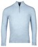 Baileys Luxury Pima Cotton Half Zip Collar Single Knit Trui Pastel Blauw Melange