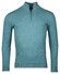 Baileys Luxury Pima Cotton Half Zip Collar Single Knit Trui Sky Blue Melange