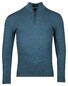 Baileys Luxury Pima Cotton Half Zip Collar Single Knit Trui Steel Blue