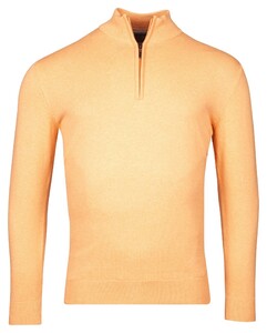 Baileys Luxury Pima Cotton Half Zip Collar Single Knit Trui Zalm