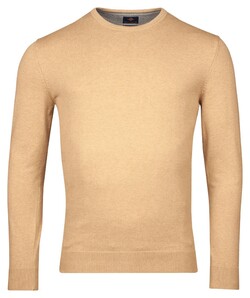 Baileys Luxury Pima Cotton Uni Color Crew Neck Single Knit Trui Beige
