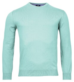 Baileys Luxury Pima Cotton Uni Color Crew Neck Single Knit Trui Bright Cobalt