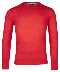 Baileys Luxury Pima Cotton Uni Color Crew Neck Single Knit Trui Coral Melange