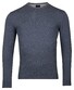 Baileys Luxury Pima Cotton Uni Color Crew Neck Single Knit Trui Deep Denim Blue
