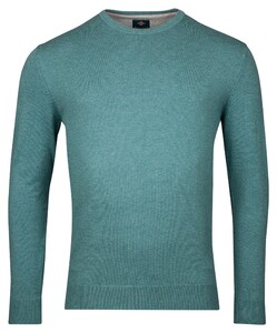 Baileys Luxury Pima Cotton Uni Color Crew Neck Single Knit Trui Sky Blue Melange