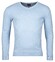 Baileys Luxury Pima Cotton V-Neck Single Knit Pullover Pastel Blue Melange