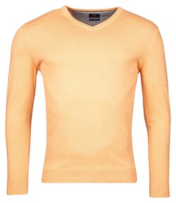 Baileys Luxury Pima Cotton V-Neck Single Knit Pullover Salmon