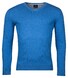 Baileys Luxury Pima Cotton V-Neck Single Knit Trui Bright Cobalt